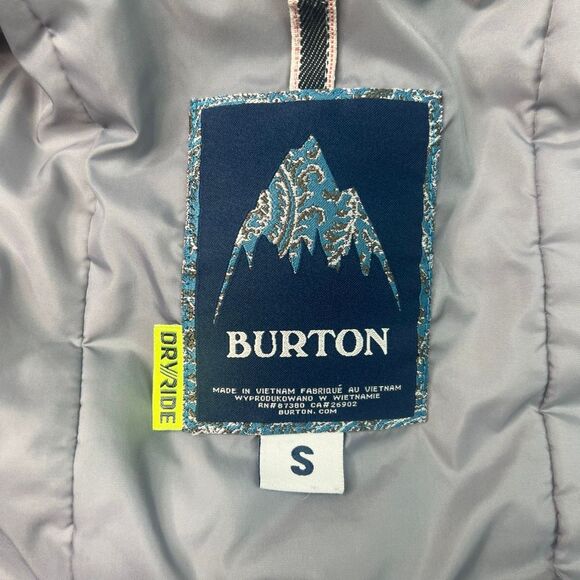 Burton Dry Ride Waterproof Snowboard Ski Jacket Gray Womens Small Zipper Pockets - Picture 7 of 13